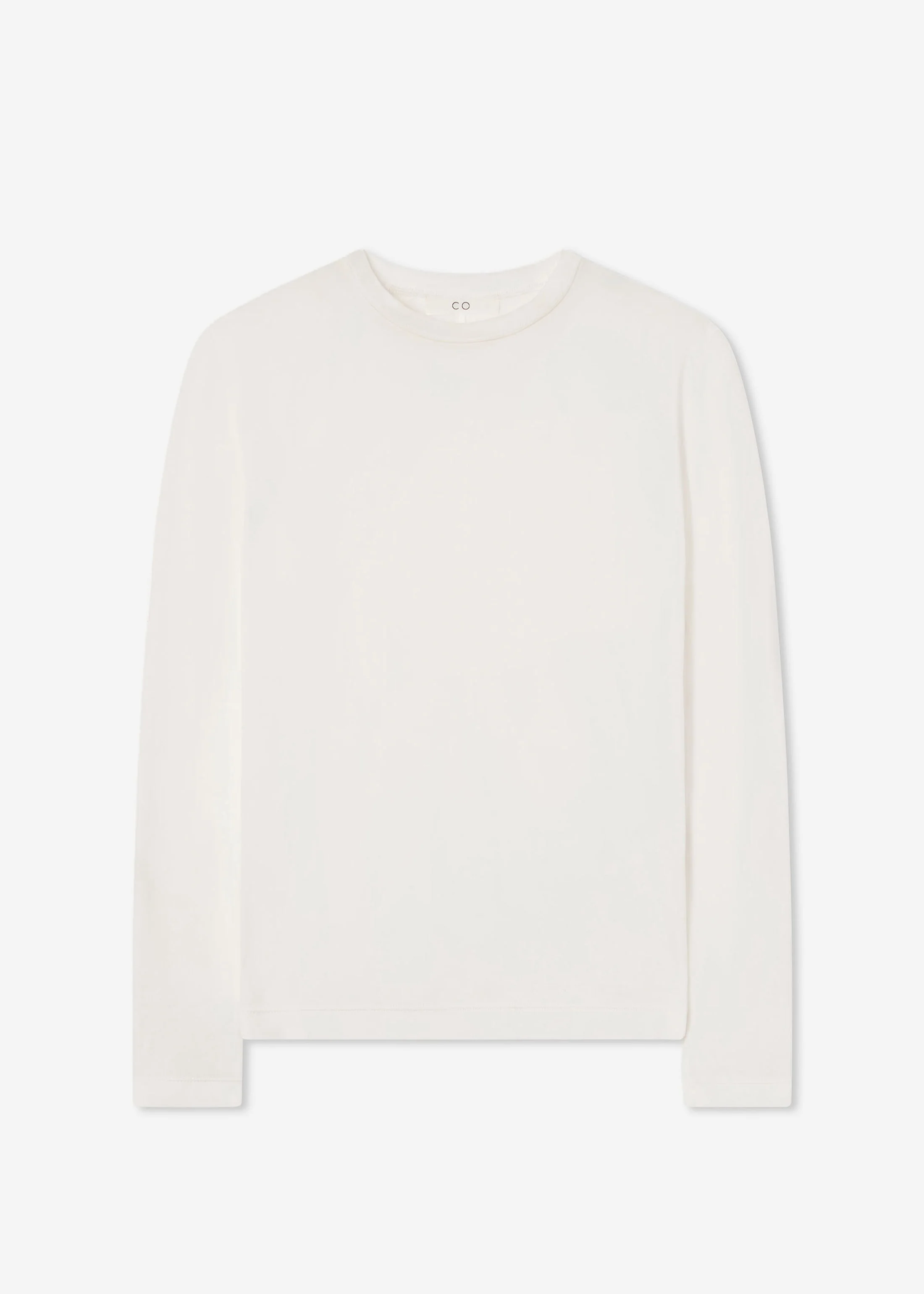 Crewneck Long Sleeve in Cotton Jersey - Ivory