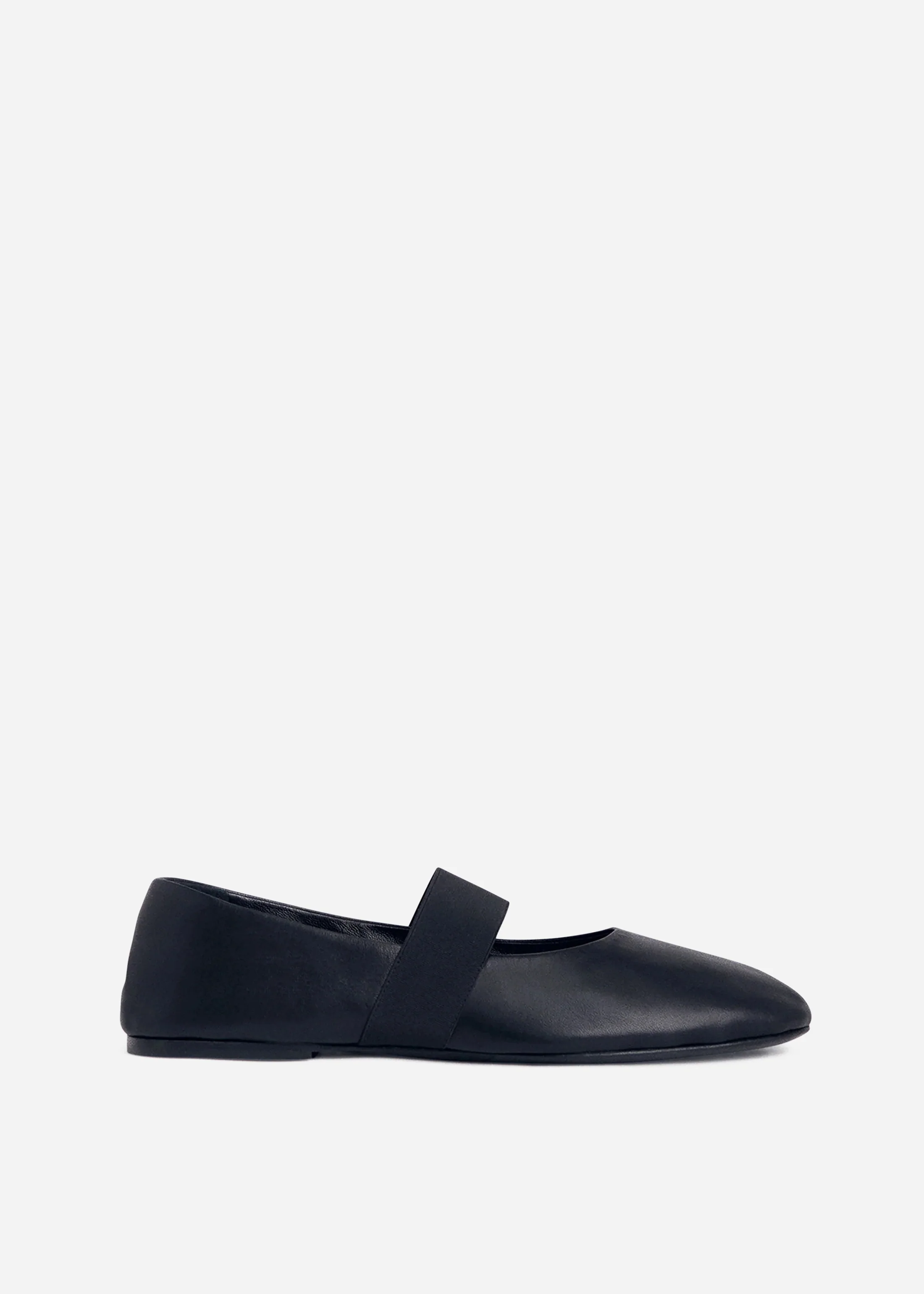 950-elastic-ballerina-leather-flat-in-black-1.webp Elastic Ballerina Leather Flat in Black