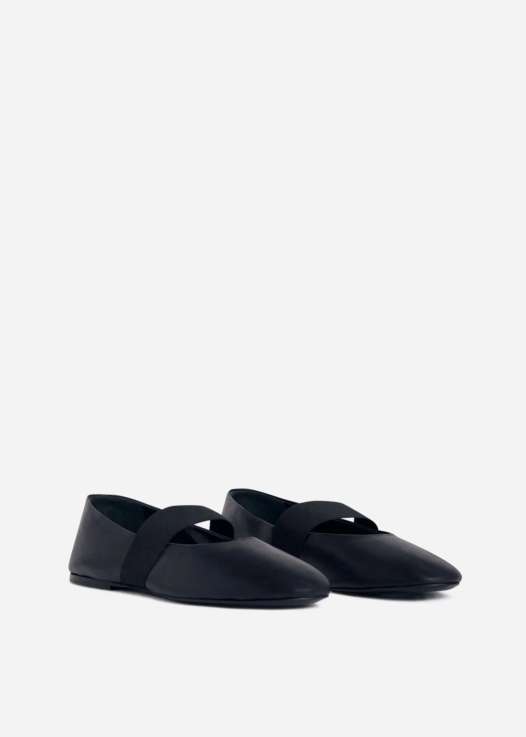 950-elastic-ballerina-leather-flat-in-black-2.webp Elastic Ballerina Leather Flat in Black